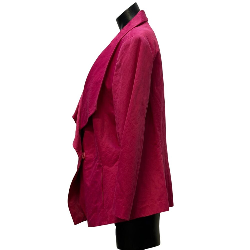 Lafayette 148 Pink Waterfall Open-Front Blazer Size 16 - Picture 4 of 8